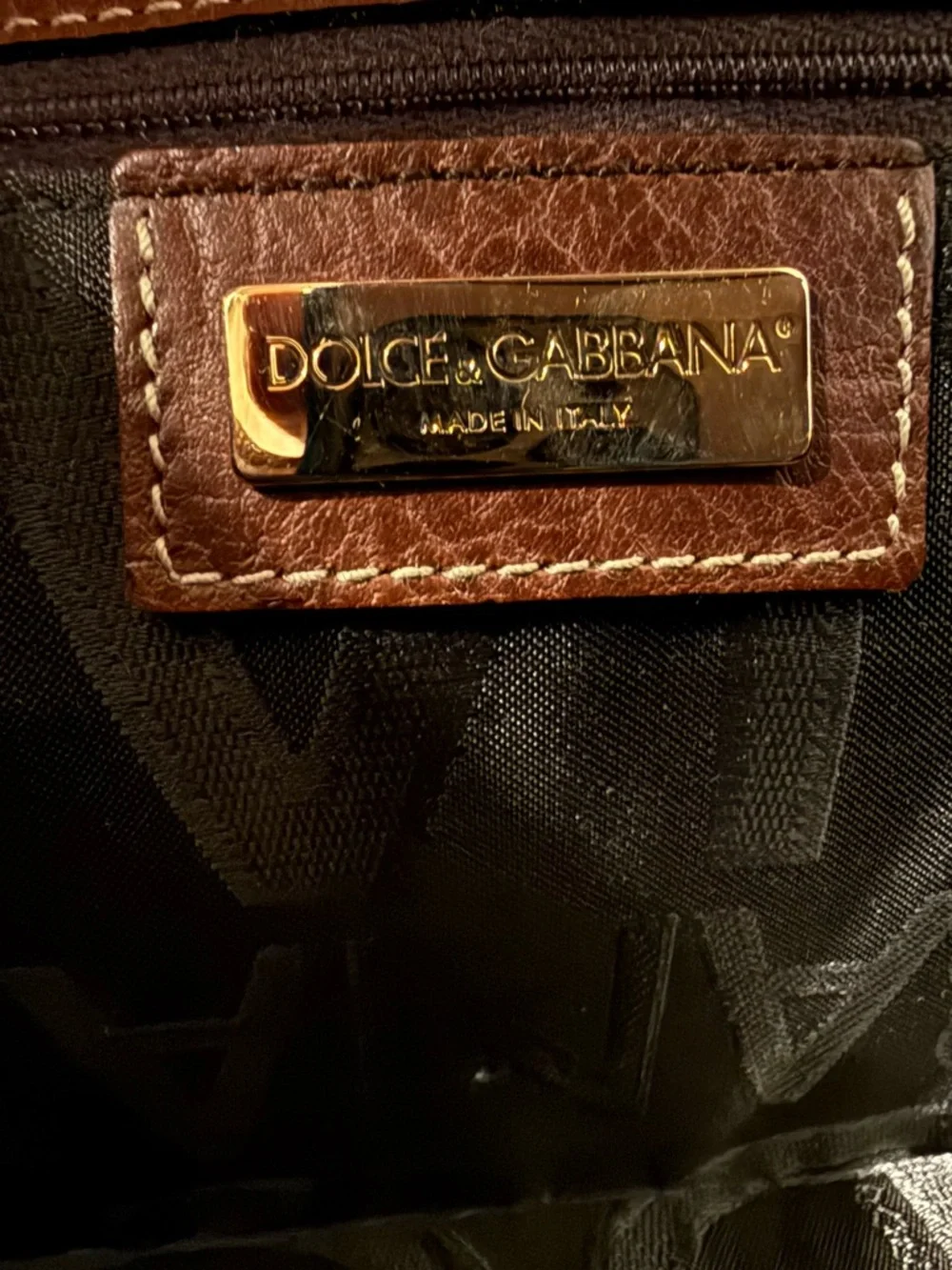 Dolce & Gabbana mixed material shoulder bag vintage y2k with authenticity card